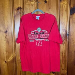 Step Ahead XL Y2K Nebraska Huskers T-Shirt Red Regular